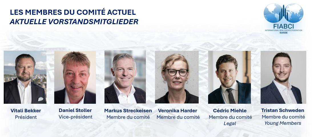 Die aktuellen Vorstandsmitglieder von FIABCI-SUISSE